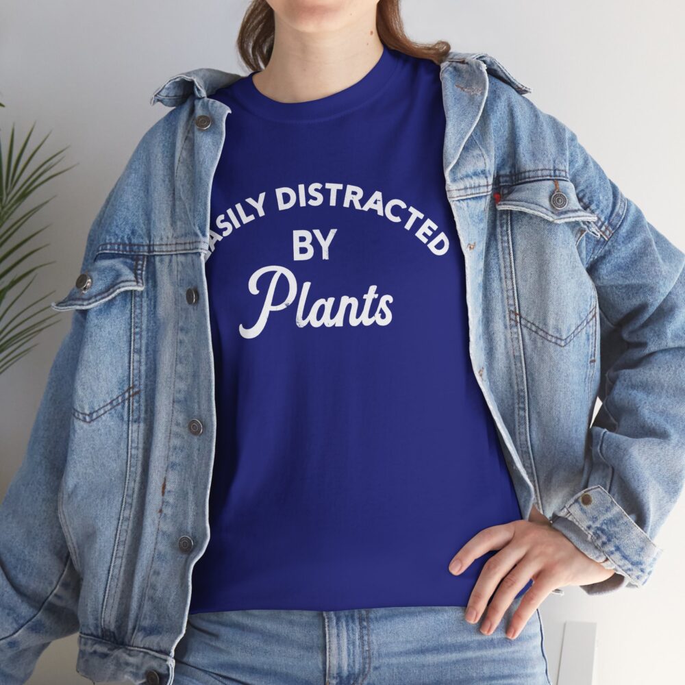 Easily Distracted By Plants Cotton Crewneck T‑Shirt | Picasmustees 11365563457341137197_2048.jpeg - Picasmustees