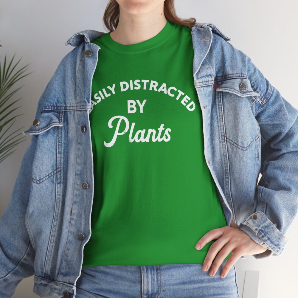 Easily Distracted By Plants Cotton Crewneck T‑Shirt | Picasmustees 13052083357736870108_2048.jpeg - Picasmustees