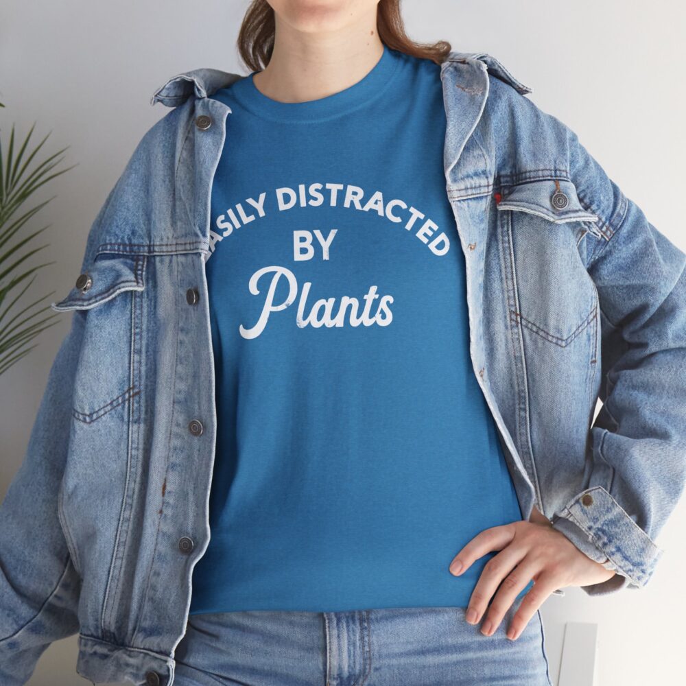 Easily Distracted By Plants Cotton Crewneck T‑Shirt | Picasmustees 14144974595662968743_2048.jpeg - Picasmustees