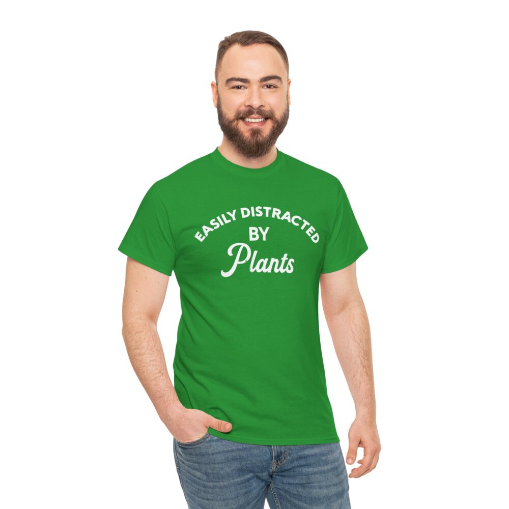 Easily Distracted By Plants Cotton Crewneck T‑Shirt | Picasmustees 15098291498500661098_2048.jpeg - Picasmustees