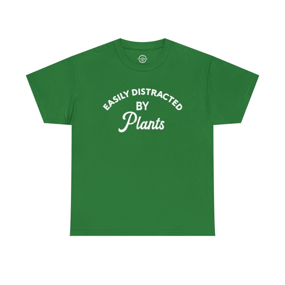 Easily Distracted By Plants Cotton Crewneck T‑Shirt | Picasmustees 17232382429480971009_2048.jpeg - Picasmustees