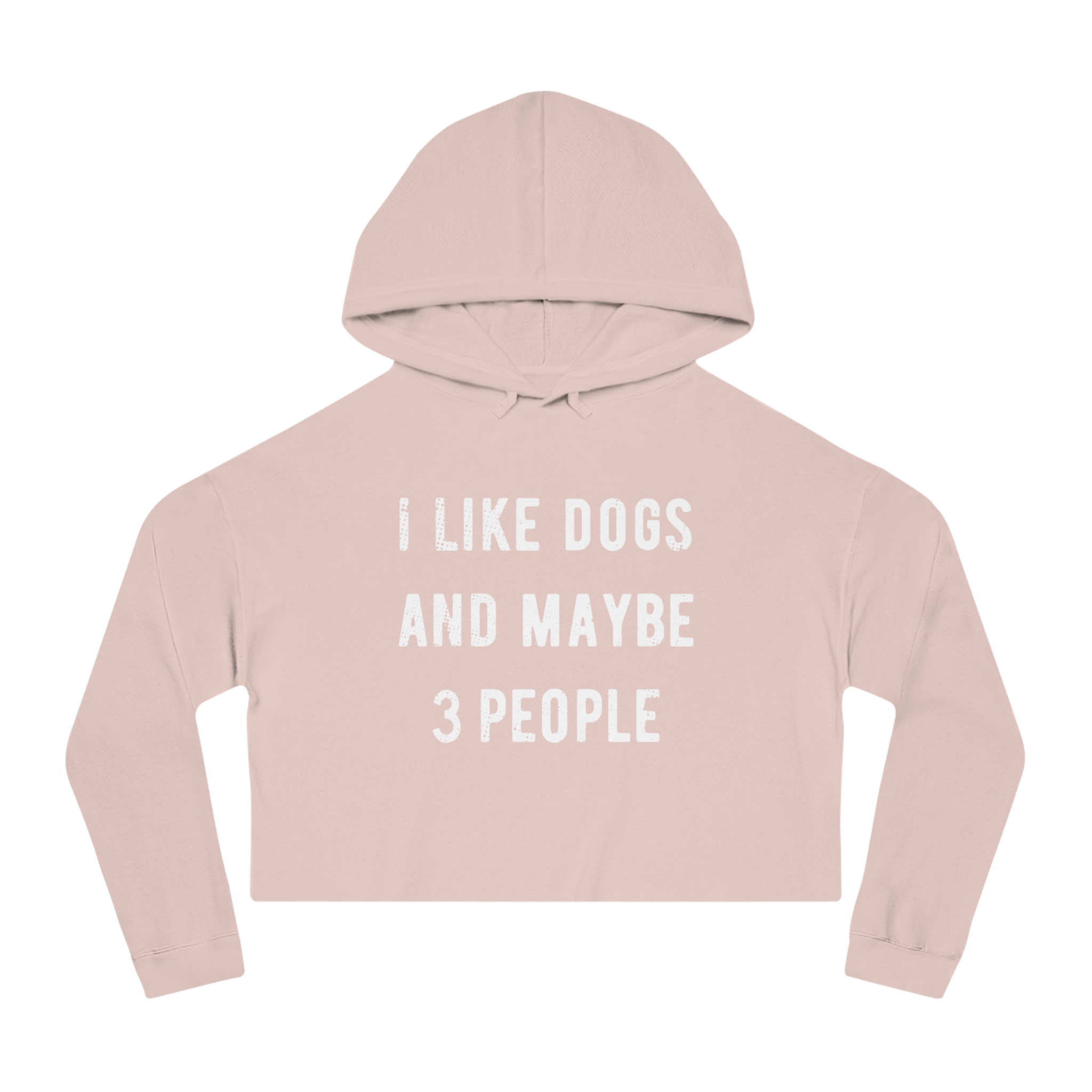Sarcastic I like Dogs Cropped Hoodie