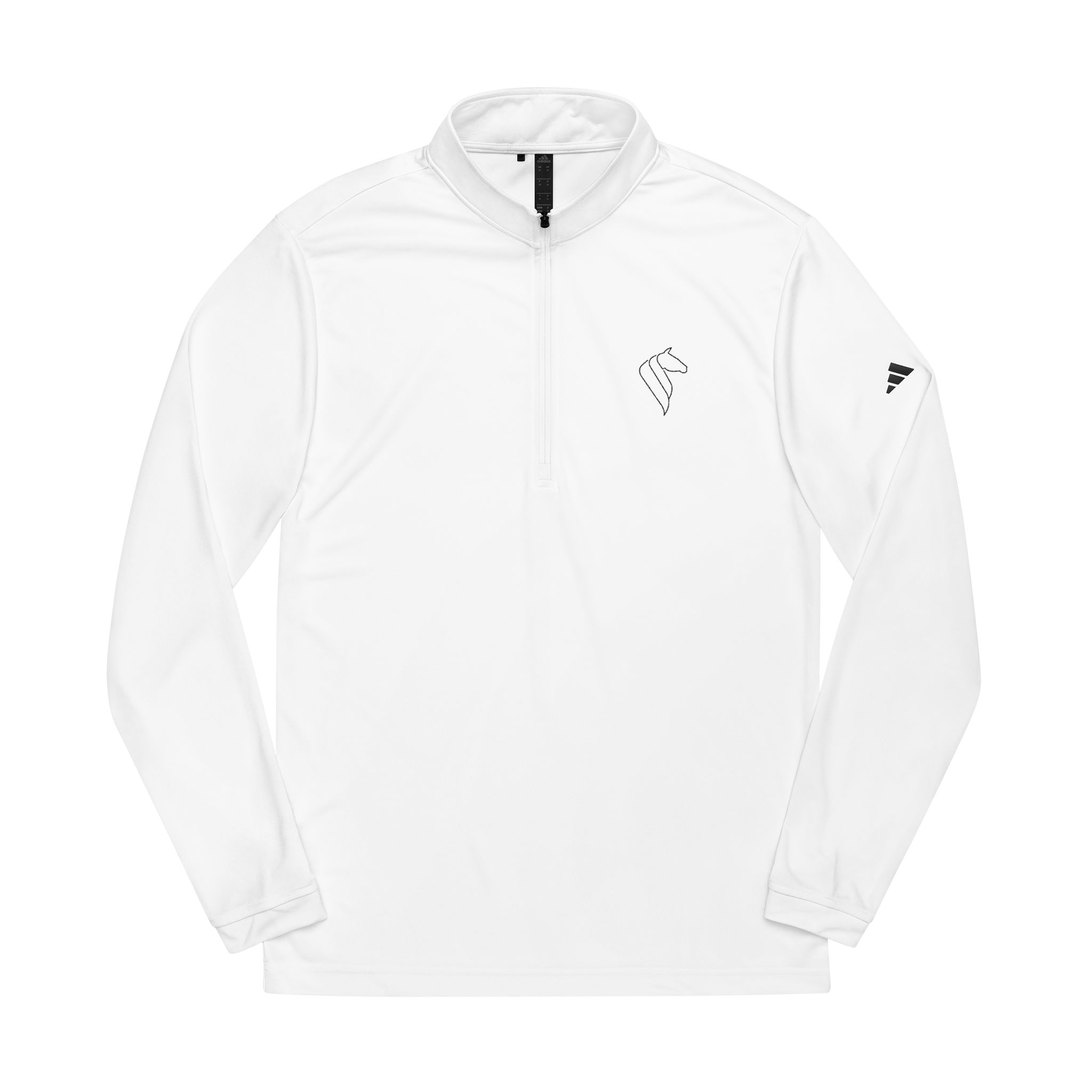 Embroidered Adidas Running Horse Lightweight Athletic Zip-Top