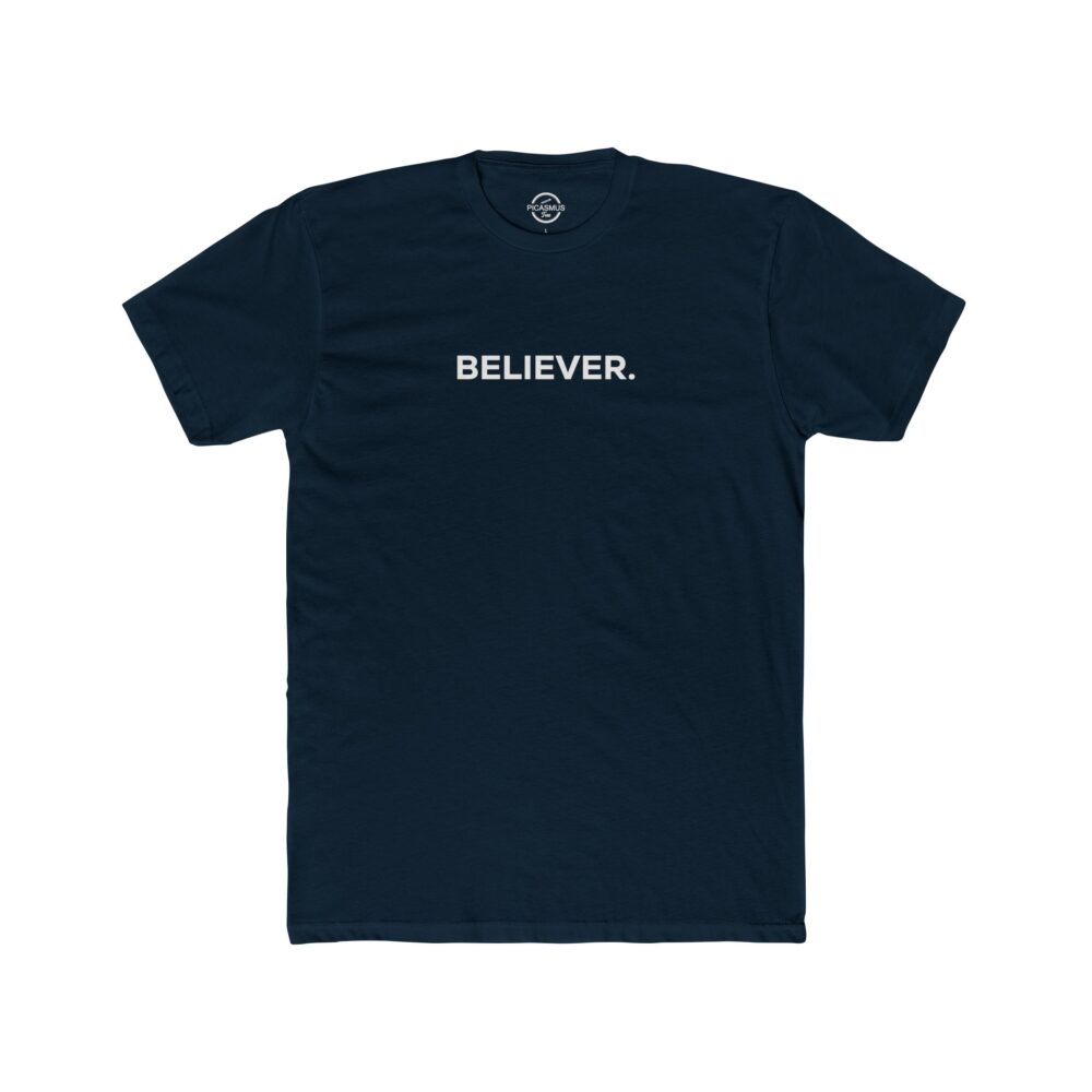 Believer Minimalist Inspirational T-Shirt | Picasmustees 4417410150569556845_2048.jpeg - Picasmustees
