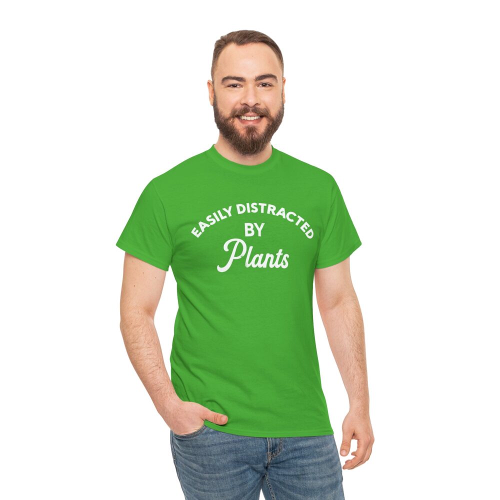 Easily Distracted By Plants Cotton Crewneck T‑Shirt | Picasmustees 4516894609806125898_2048.jpeg - Picasmustees