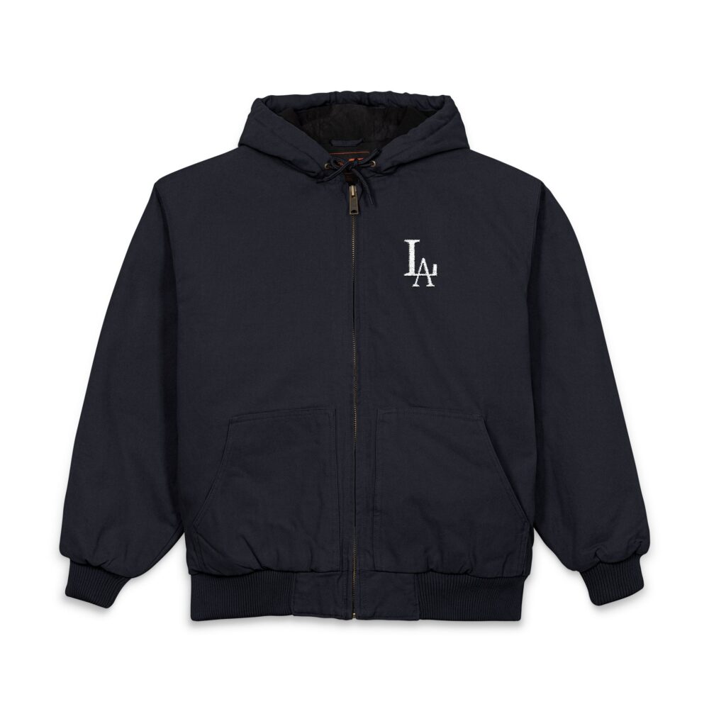 Embroidered LA Duck Cloth Hooded Work Jacket | Picasmustees 8321992499733947710_2048_custom.jpeg - Picasmustees