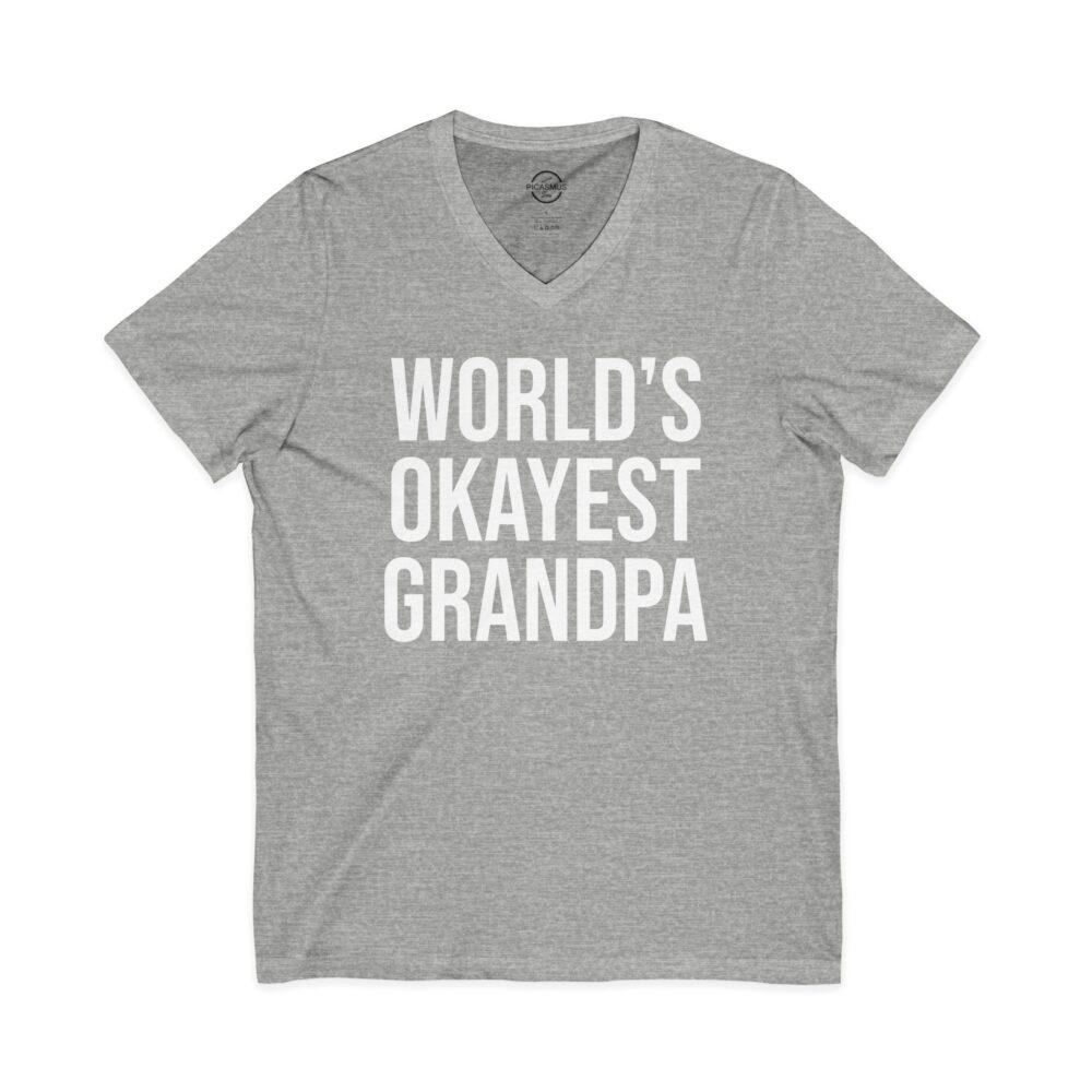 World’s Okayest Grandpa V-Neck Tee | Picasmustees 9572552237986555340_2048.jpeg - Picasmustees