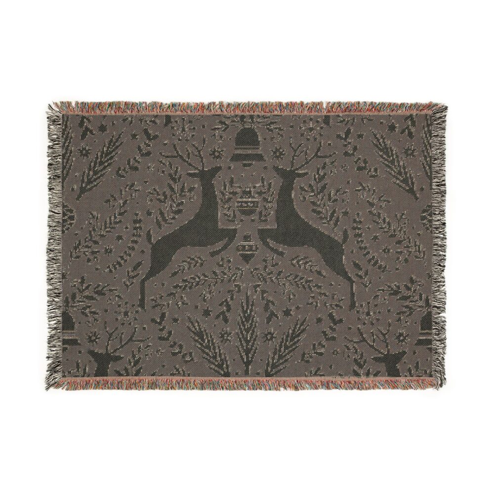 Deer Woven Blanket | Picasmustees 12955137042701862543_2048.jpeg - Picasmustees