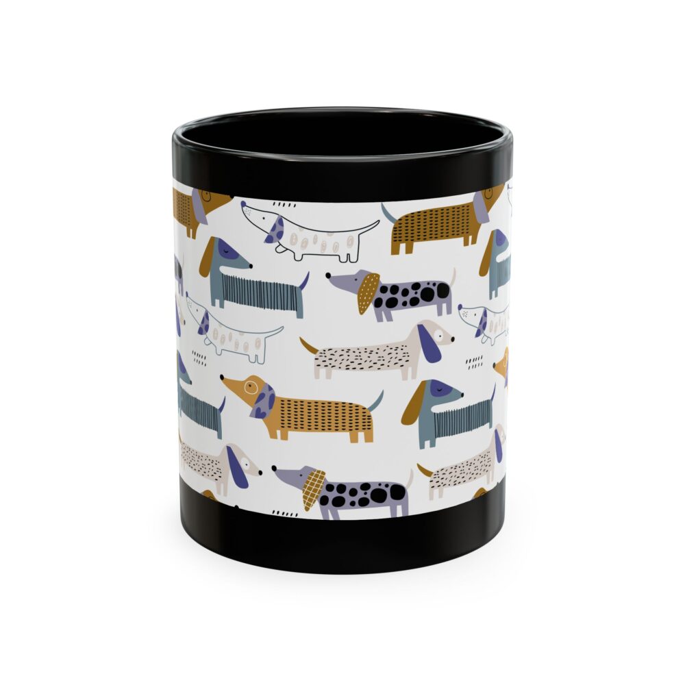 Dachshund Pattern Ceramic Mug Cute Dog Coffee Cup