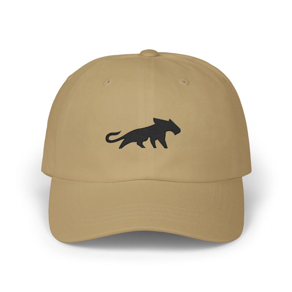 Dad Cap Minimal Black Panther Embroidered Hat