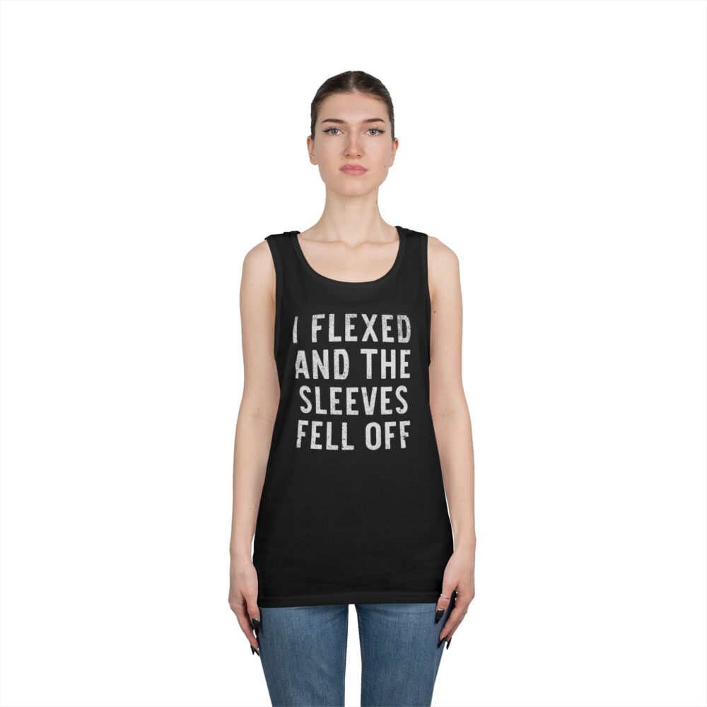 I Flexed and the Sleeves Fell Off Unisex Tank Top Funny Gym Shirt