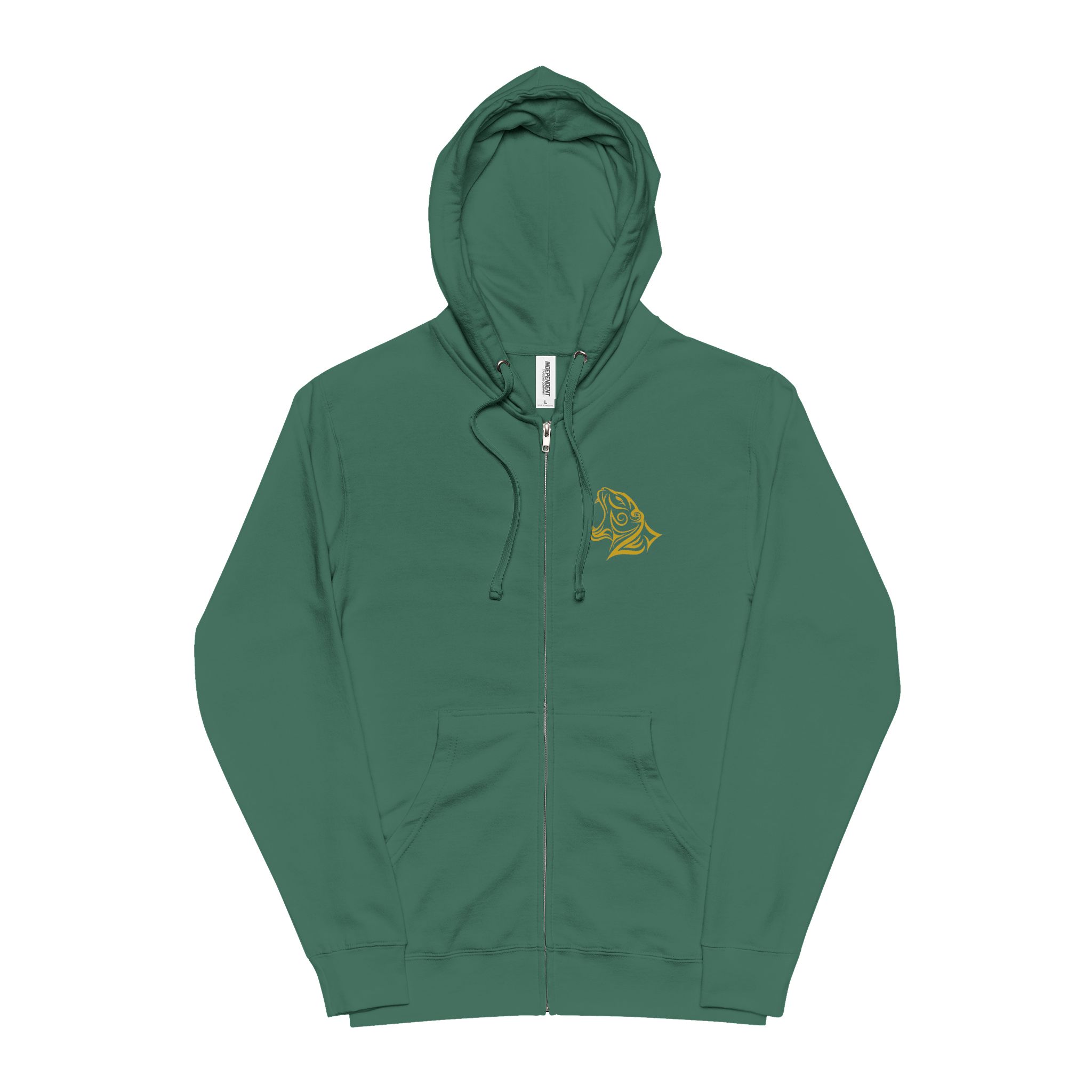 Gold Lion Tiger Zip-Up Hoodie