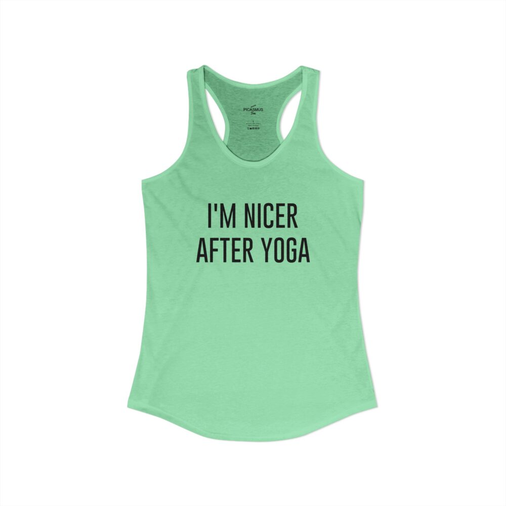 I'm Nicer After Yoga Women's Racerback Tank