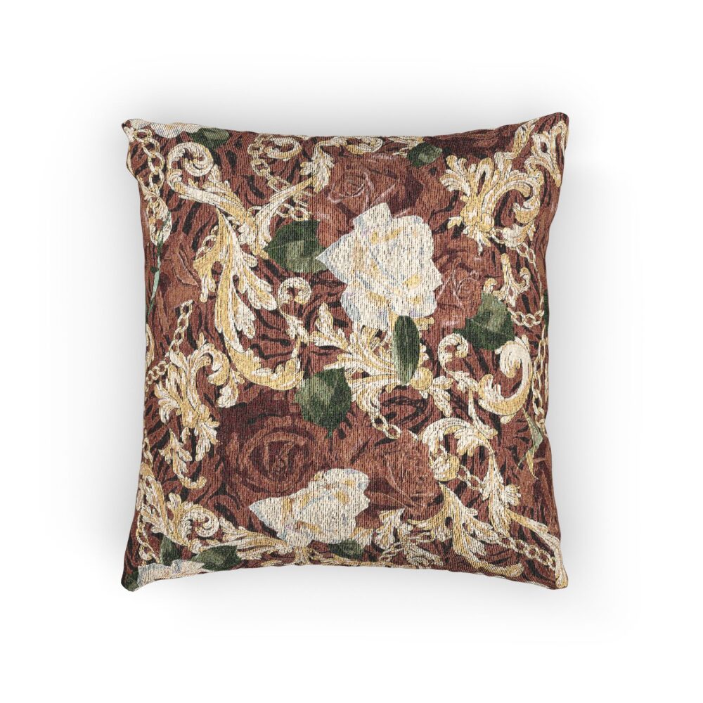 Woven Pillow Vintage Floral Tapestry Throw Pillow | Picasmustees 13581201332425921292_2048.jpeg - Picasmustees