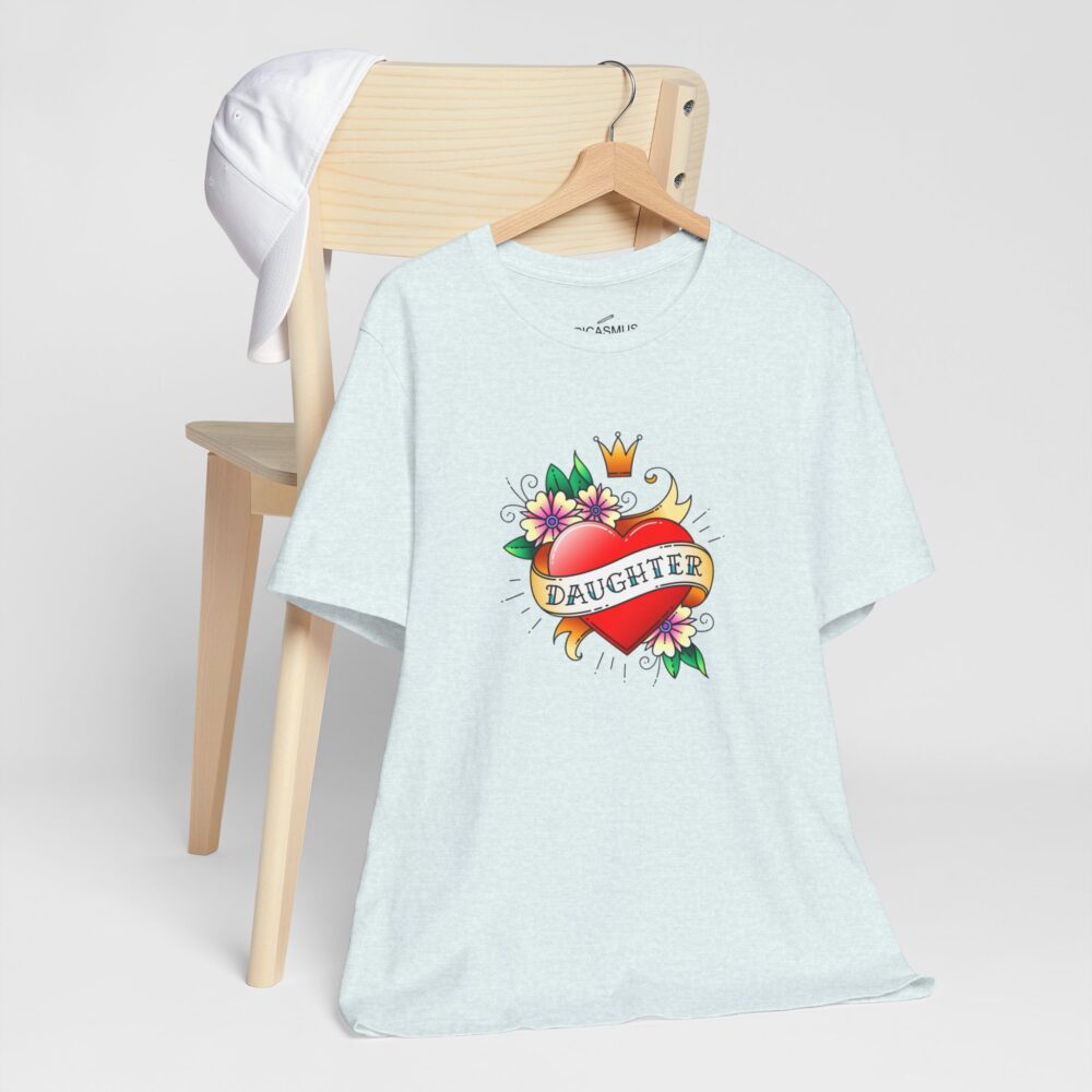 Daughter Heart Tee Retro Floral Crown Design Women’s T-shirt | Picasmustees 13819193277273637634_2048.jpeg - Picasmustees