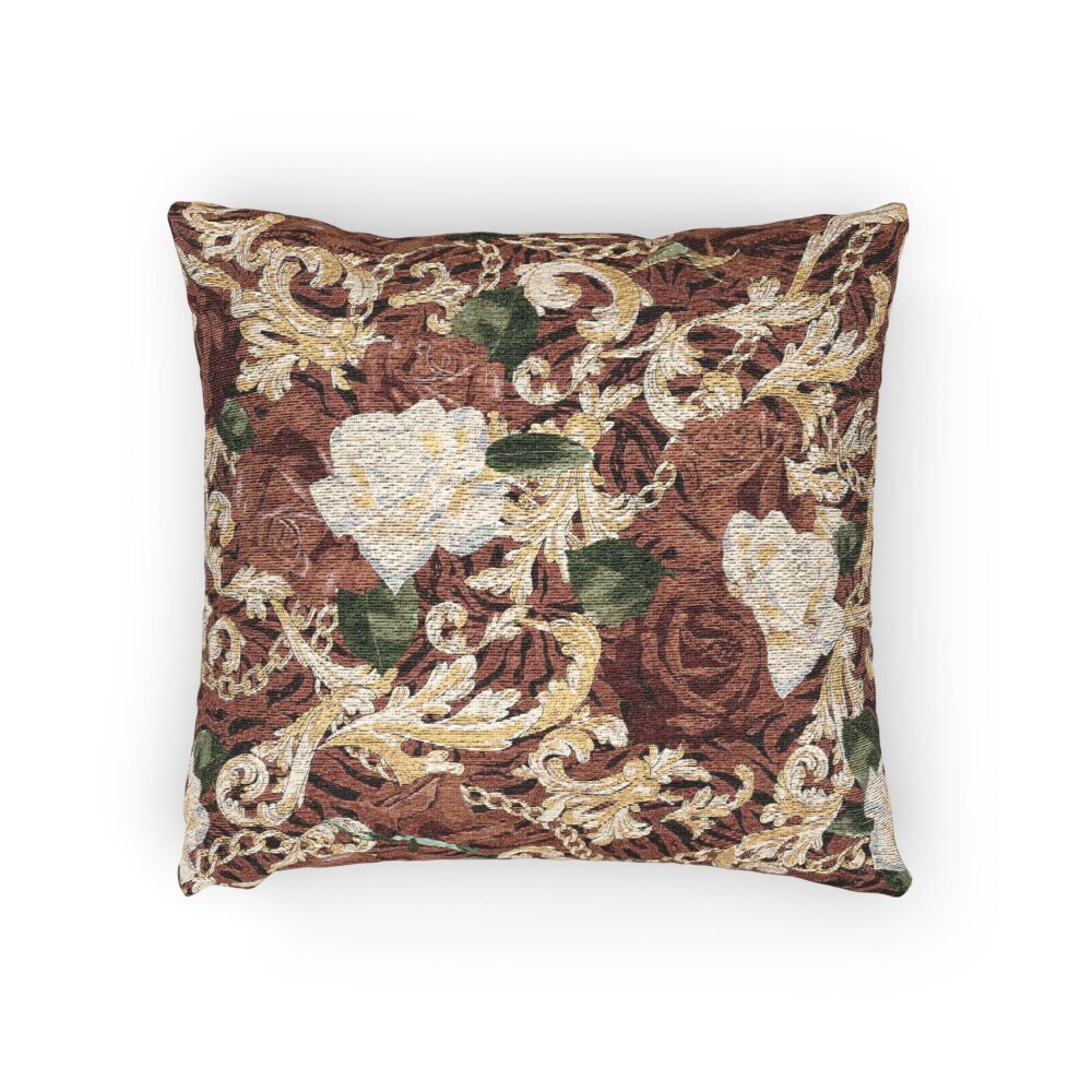 Woven Pillow Vintage Floral Tapestry Throw Pillow | Picasmustees 14624500975934497044_2048.jpeg - Picasmustees