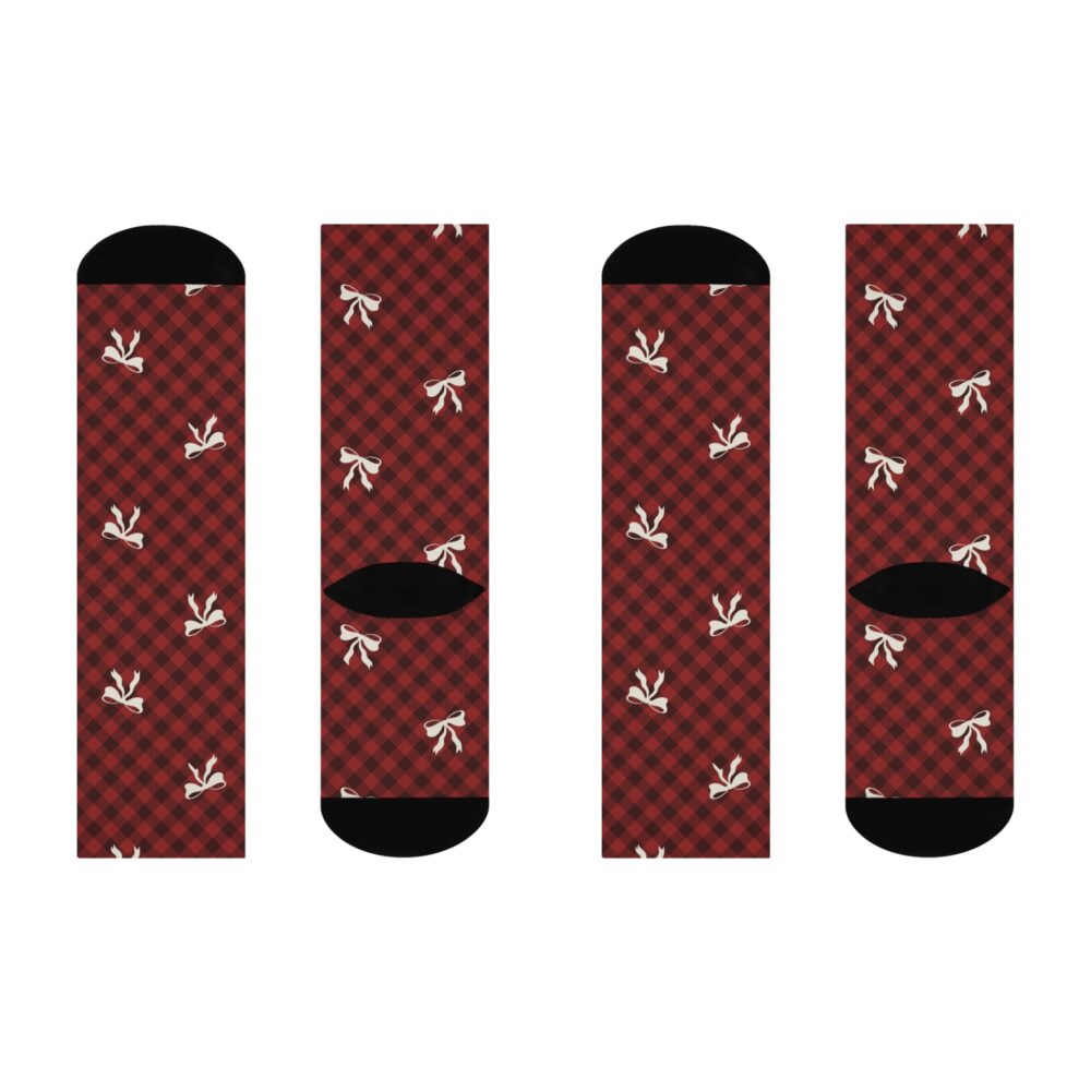 Red Buffalo Plaid Socks Cozy Holiday Cushion Socks | Picasmustees 14850936634805087850_2048.jpeg - Picasmustees