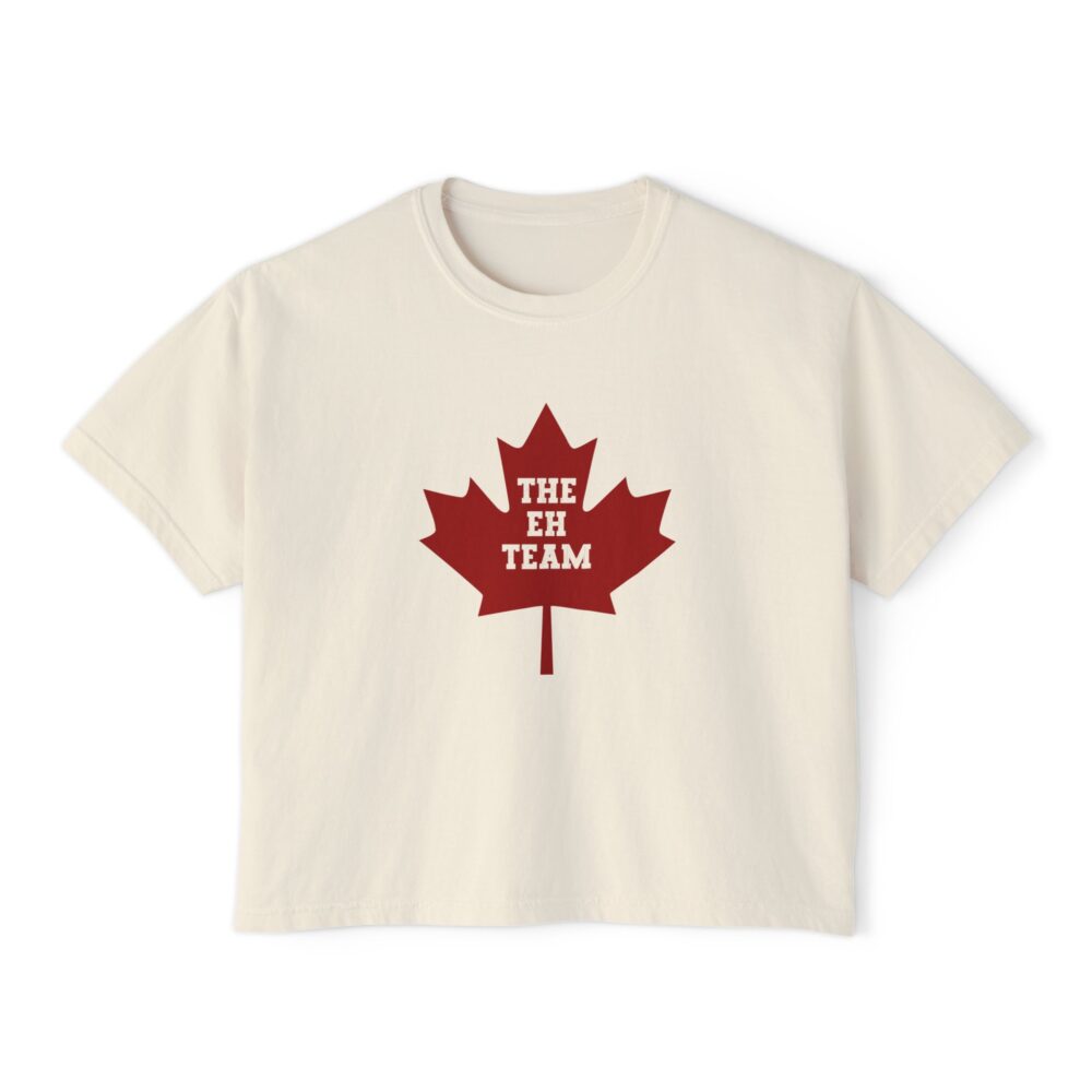 Women’s Boxy Tee ‘The Eh Team’ Red Maple Leaf Canadian Shirt | Picasmustees 4796329850308977766_2048.jpeg - Picasmustees