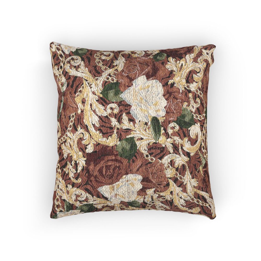 Woven Pillow Vintage Floral Tapestry Throw Pillow | Picasmustees 6183107036252123666_2048.jpeg - Picasmustees