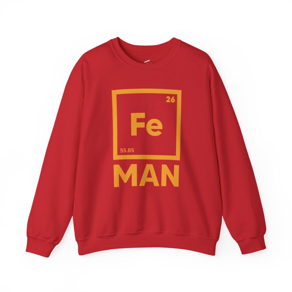 Fe MAN Chemistry Iron Man Sweatshirt Element Fe Crewneck | Picasmustees 8441806591972423003_2048.jpeg - Picasmustees