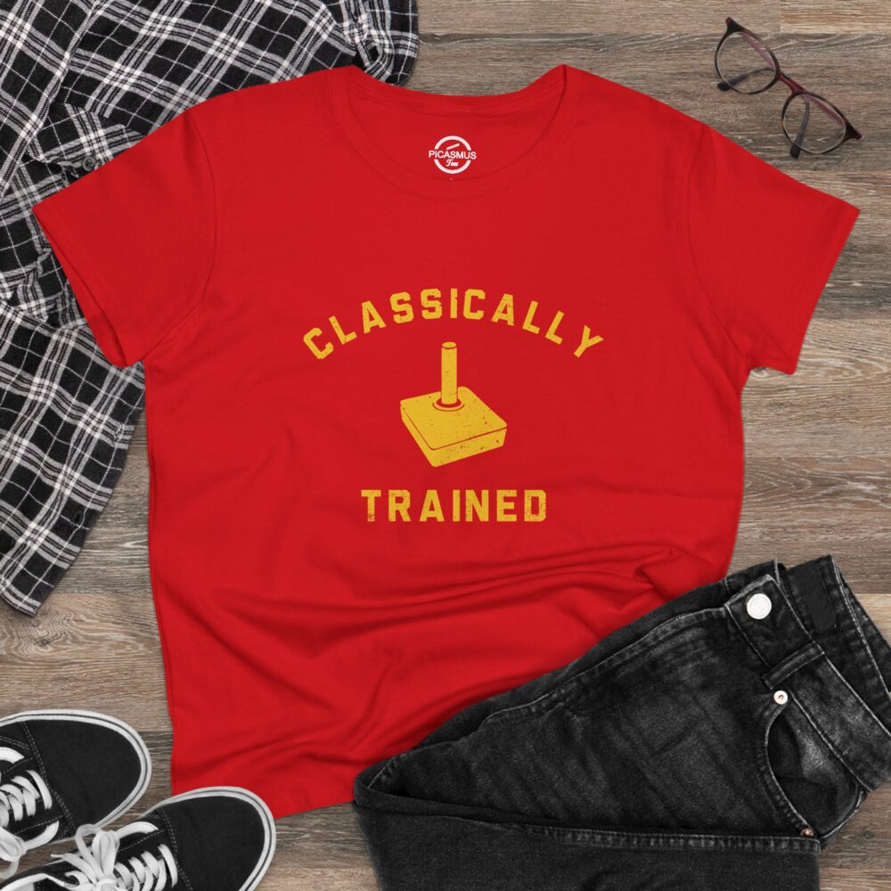 Classically Trained Retro Joystick Tee Women’s Gaming T‑Shirt | Picasmustees 13644369878192926697_2048.jpeg - Picasmustees