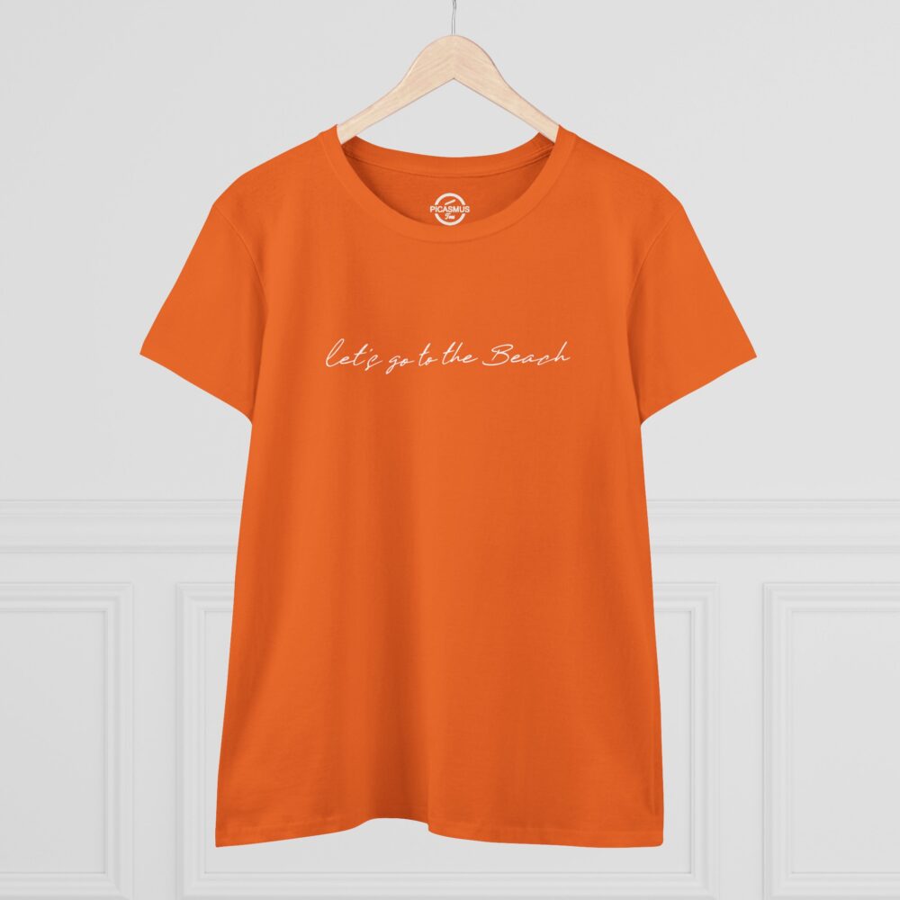 Let’s Go to the Beach Women’s Tee Minimal Script Beach Vacation T‑Shirt | Picasmustees 14903407868138206970_2048.jpeg - Picasmustees
