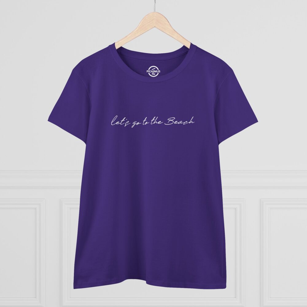Let’s Go to the Beach Women’s Tee Minimal Script Beach Vacation T‑Shirt | Picasmustees 16926057300503374256_2048.jpeg - Picasmustees