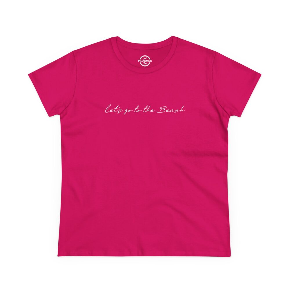 Let’s Go to the Beach Women’s Tee Minimal Script Beach Vacation T‑Shirt | Picasmustees 18248674510496025462_2048.jpeg - Picasmustees