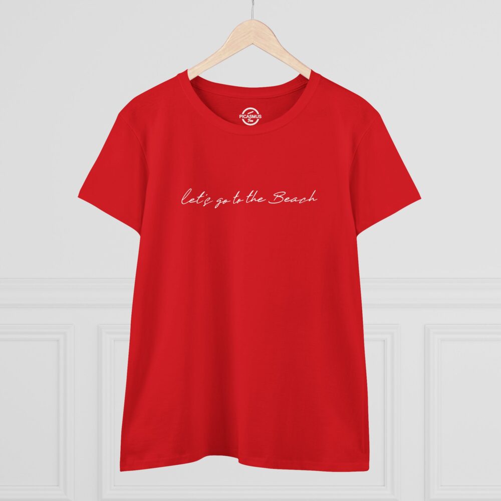 Let’s Go to the Beach Women’s Tee Minimal Script Beach Vacation T‑Shirt | Picasmustees 2146422136529995010_2048.jpeg - Picasmustees
