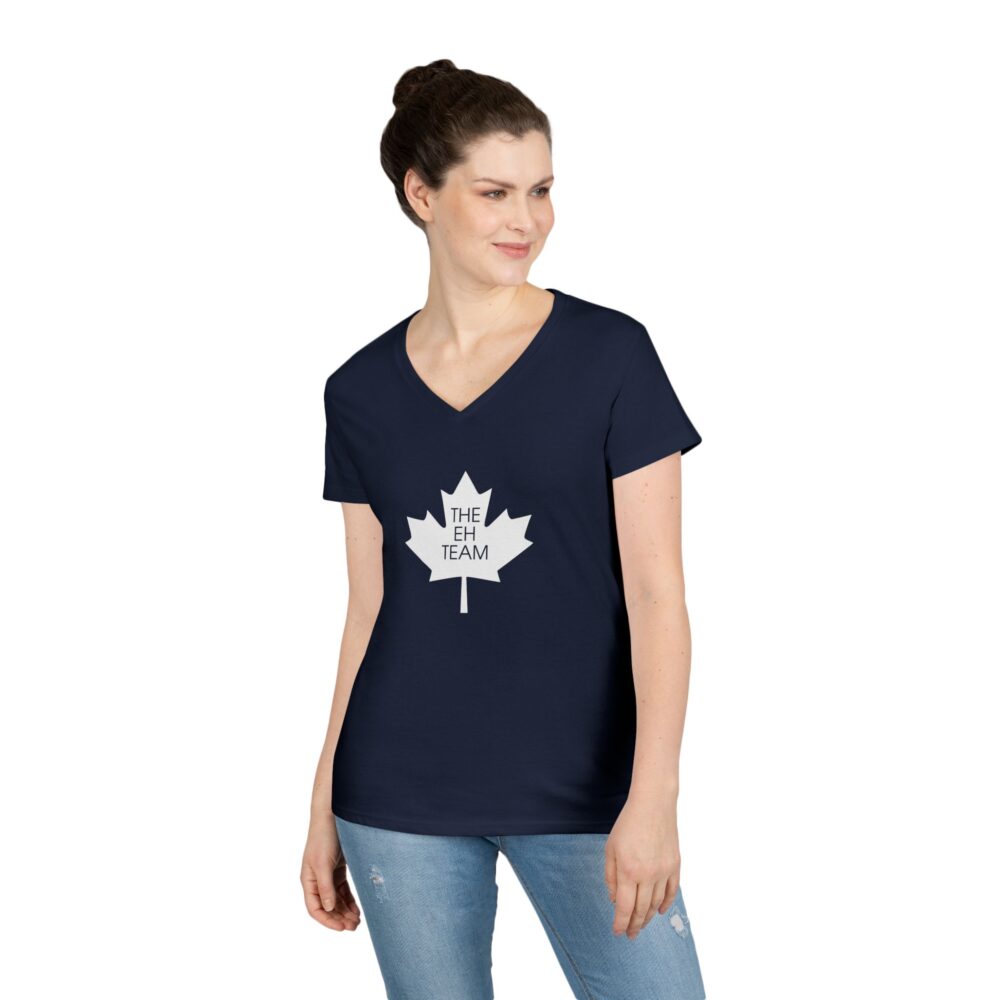 Ladies’ V-Neck T-Shirt “The Eh Team” Maple Leaf Canada Pride Tee | Picasmustees 2699244910604846071_2048_custom.jpeg - Picasmustees