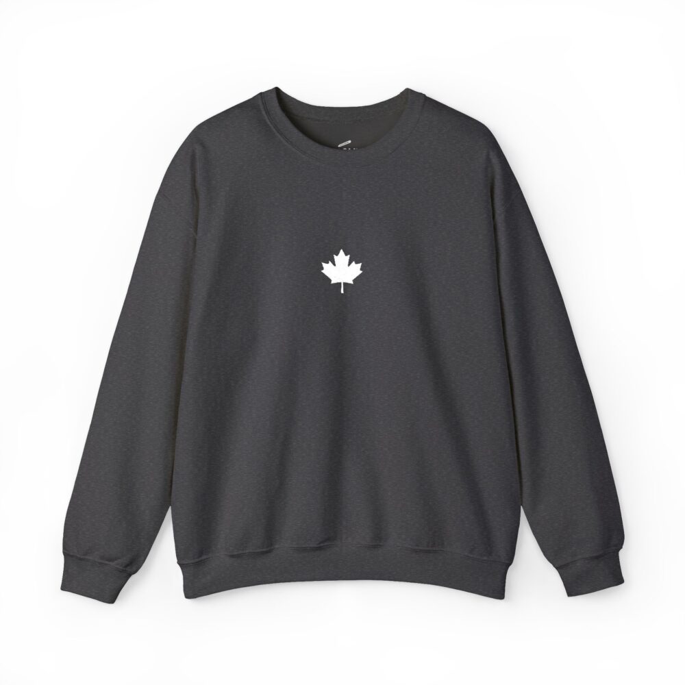 Minimal Maple Leaf Crewneck Sweatshirt Canadian Flag Small Chest Logo | Picasmustees 5972117016601114265_2048.jpeg - Picasmustees