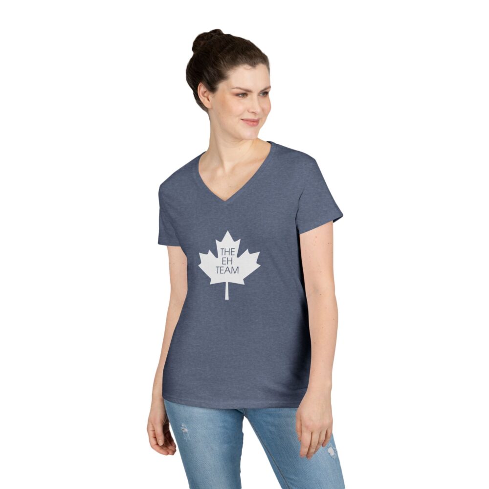 Ladies’ V-Neck T-Shirt “The Eh Team” Maple Leaf Canada Pride Tee | Picasmustees 6509109469490507777_2048_custom.jpeg - Picasmustees