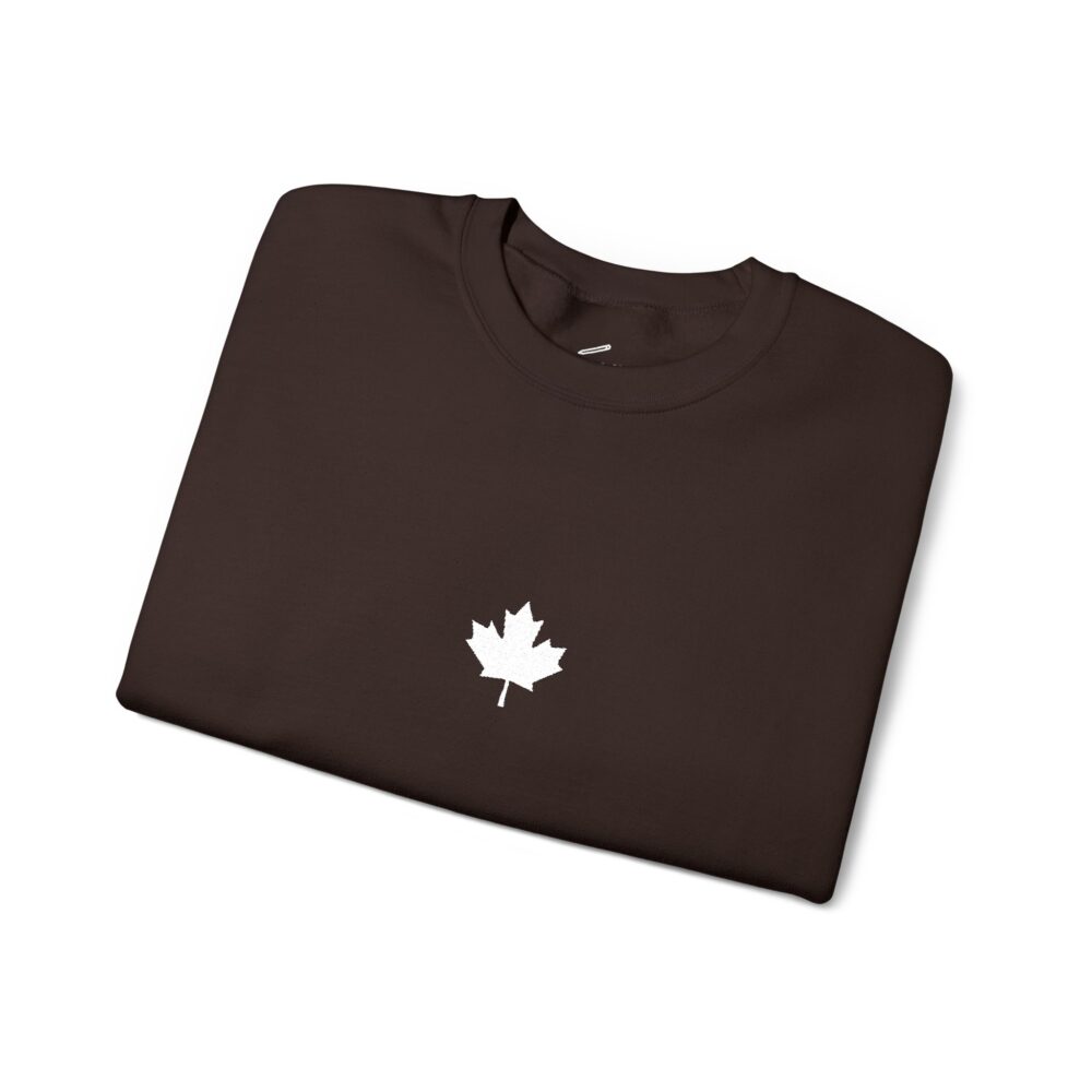 Minimal Maple Leaf Crewneck Sweatshirt Canadian Flag Small Chest Logo | Picasmustees 7075313949025520651_2048.jpeg - Picasmustees